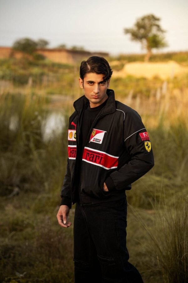 High-Quality Streetwear Racing Jackets – Black Ferrari Style by ZERODAS