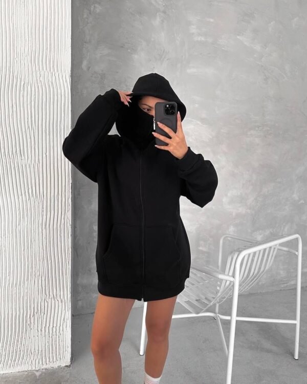 Hoodie with Face Mask for Women – Stylish & Comfortable Balaclava Hoodie - Image 4