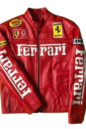 Red Ferrari Jacket – Premium Leather Racing Jacket for Men & Women