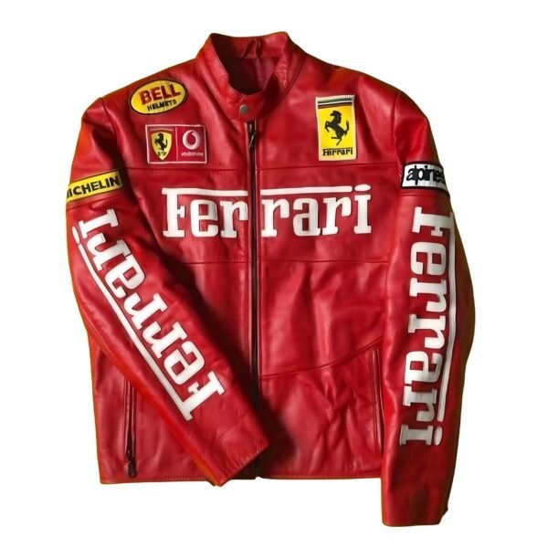 Red Ferrari Jacket – Premium Leather Racing Jacket for Men & Women