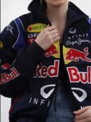 High-Quality Red Bull Jacket with Ribbed Cuffs and Collar