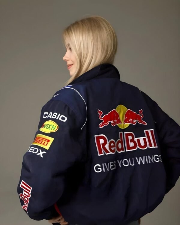 High-Quality Red Bull Jacket with Ribbed Cuffs and Collar