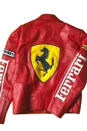Red Ferrari Jacket – Premium Leather Racing Jacket for Men & Women