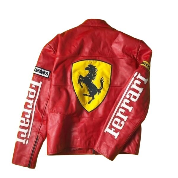 Red Ferrari Jacket – Premium Leather Racing Jacket for Men & Women