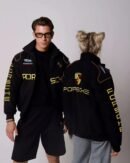 Premium Porsche Racing jacket featuring a sleek design with embroidered details and a stylish fit.