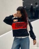 Front view of Black Ferrari F1 Jacket by Zerodas
