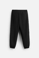 Close-up of Zerodas Classic Black Track Pant highlighting drawstring waistband and modern jogger style